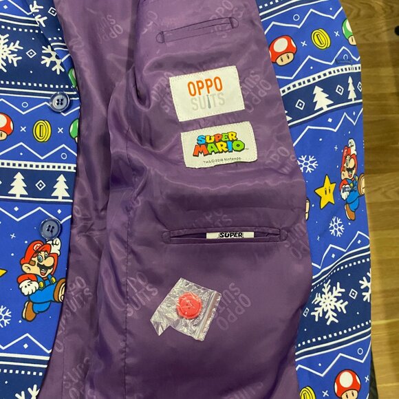 OppoSuits Super Mario Holiday Blazer Mens Size 42 (L). FIts like a Mens Large. - Picture 4 of 8